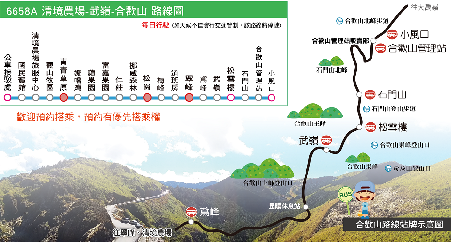 南投客運：合歡山接駁公車